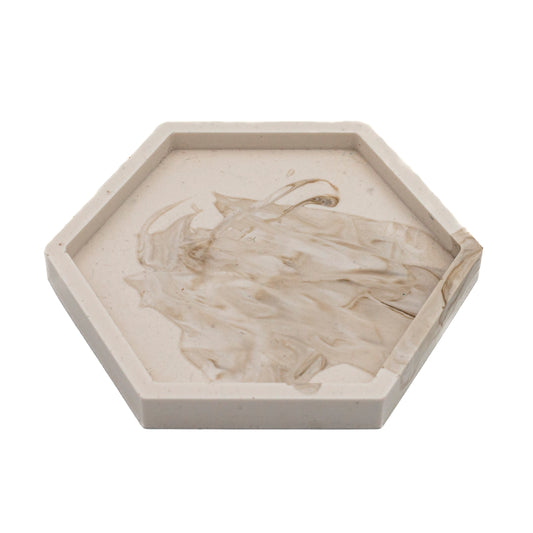 Coaster with lip - Hexagon shape (set of 2)